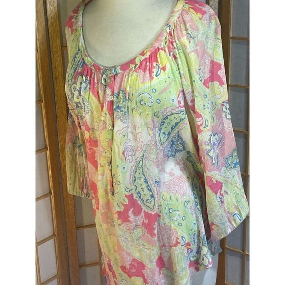 American Living Med Tropical Blouse - Picture 13 of 14